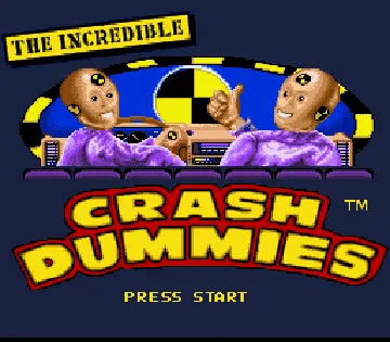 Incredible Crash Dummies, The (Europe) screen shot title